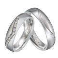 Korean High Quality Couple Rings, Silver Jewelry Diamond Wedding Ring